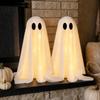 Halloween Indoor Decor 2 Packs Lighted Ghost Ornaments Desktop Table Kitchen Fireplace Holiday Party Layout Decorations
