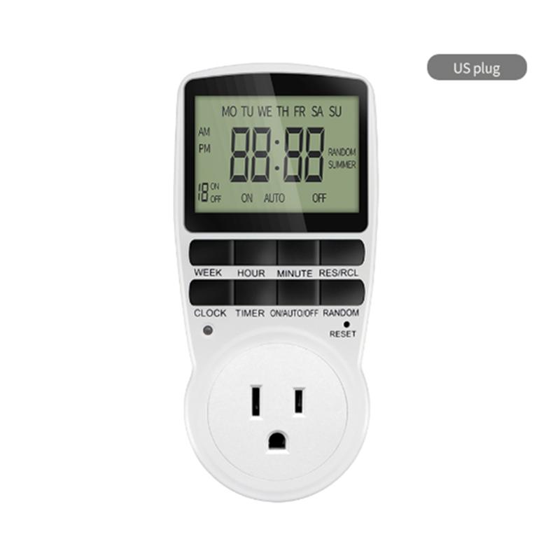 TM02 Electronic Digital Timer Kitchen Timer Socket Outlet 230V 110V 12/24 Hour Cyclic Outlet Programmable Timing EU FR US Plug3