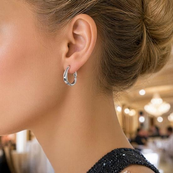 1 Pair Hoop Earrings for Women, Geometric Small Hollow Round Circle Earrings, Minimalist Jewelry Accessories