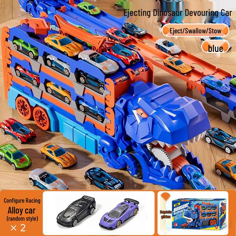 Dinosaur Deformation Toy Car Set - Triceratops & Tyrannosaurus Rex