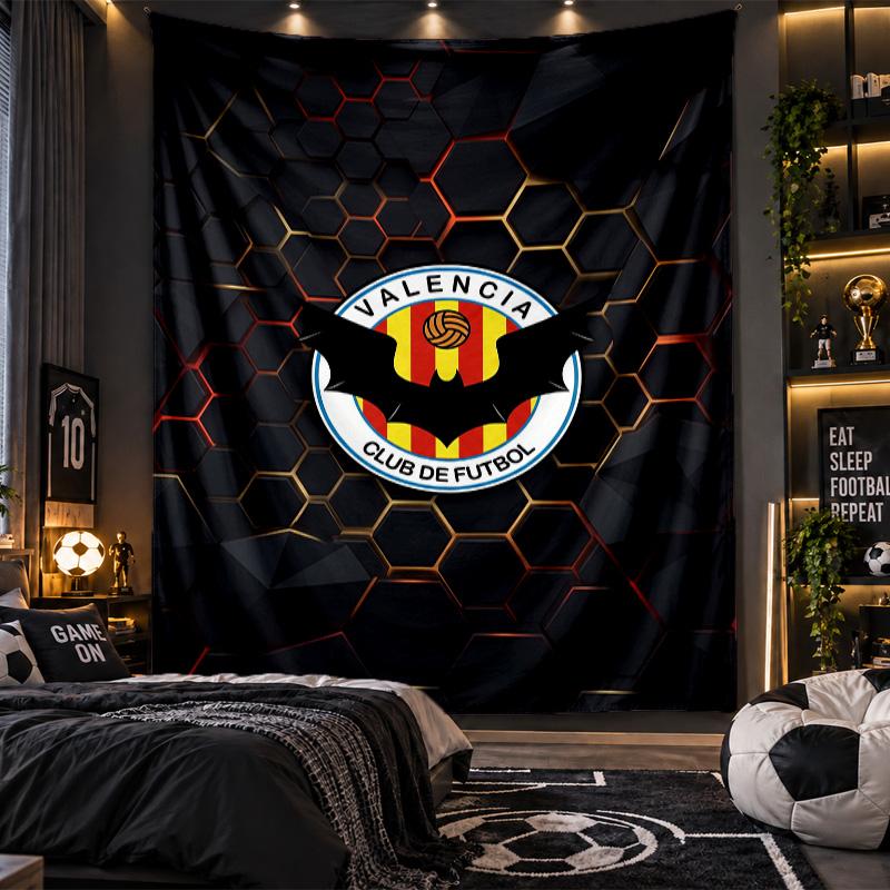 Wall Hanging Tapestry Valencia FC Print Cloth for Living Room Bedroom Home Decor