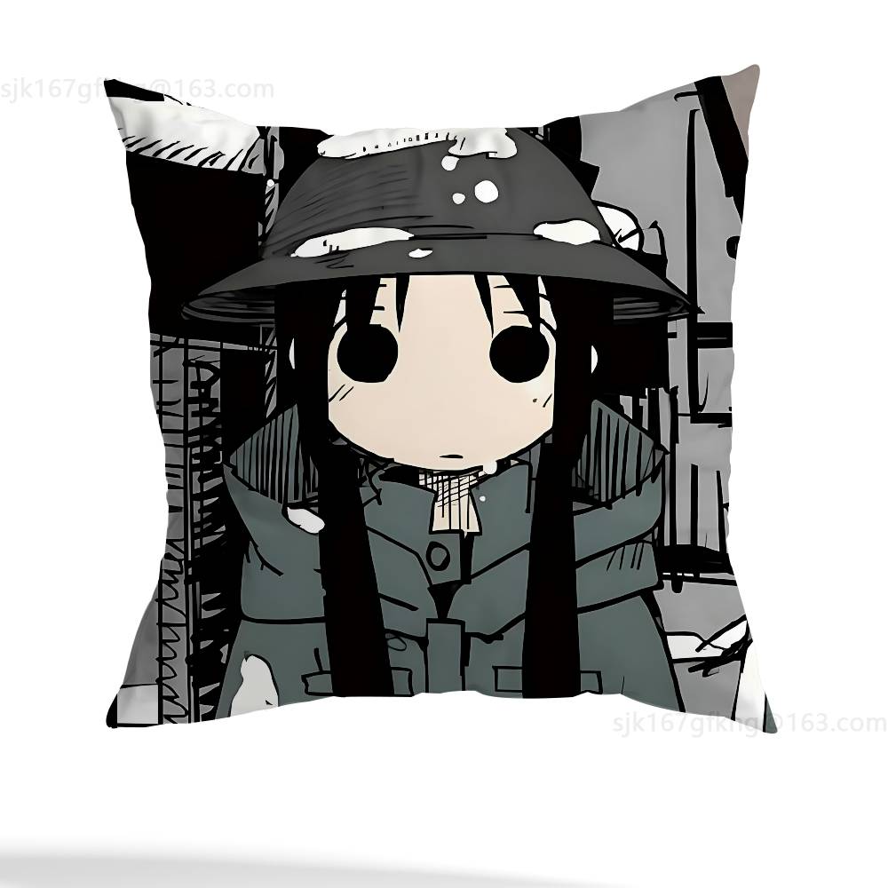 Girls L-Last Tour Pillow Case Anti-dustmite Pillowcase Invisible Zipper Silky Short Plush Sofa Cushion Cover
