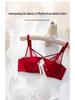 Elegant French Women's Uplift Lingerie: Thin Style, Anti-Sagging Soft Underwire Bra for Large Chest.
