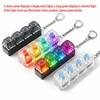 Keyboard Fidget Toy Light Up RGB Keyboard Clicker Keychain Crystal Fidget Toy Sensory Stress Relief Clicker Toy