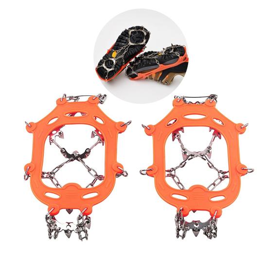 1 Pair 13 Teeth Ice Snow Grips Crampon Winter Hiking Climbing Shoes Cleats