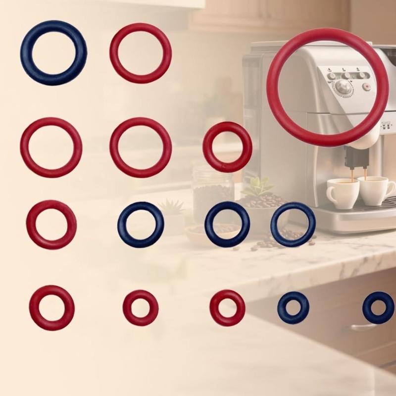 Pack of 30 Universally Coffee Machine Repair Set Silicone Sealing Rings Silicone Texture Easy Installation for Coffee