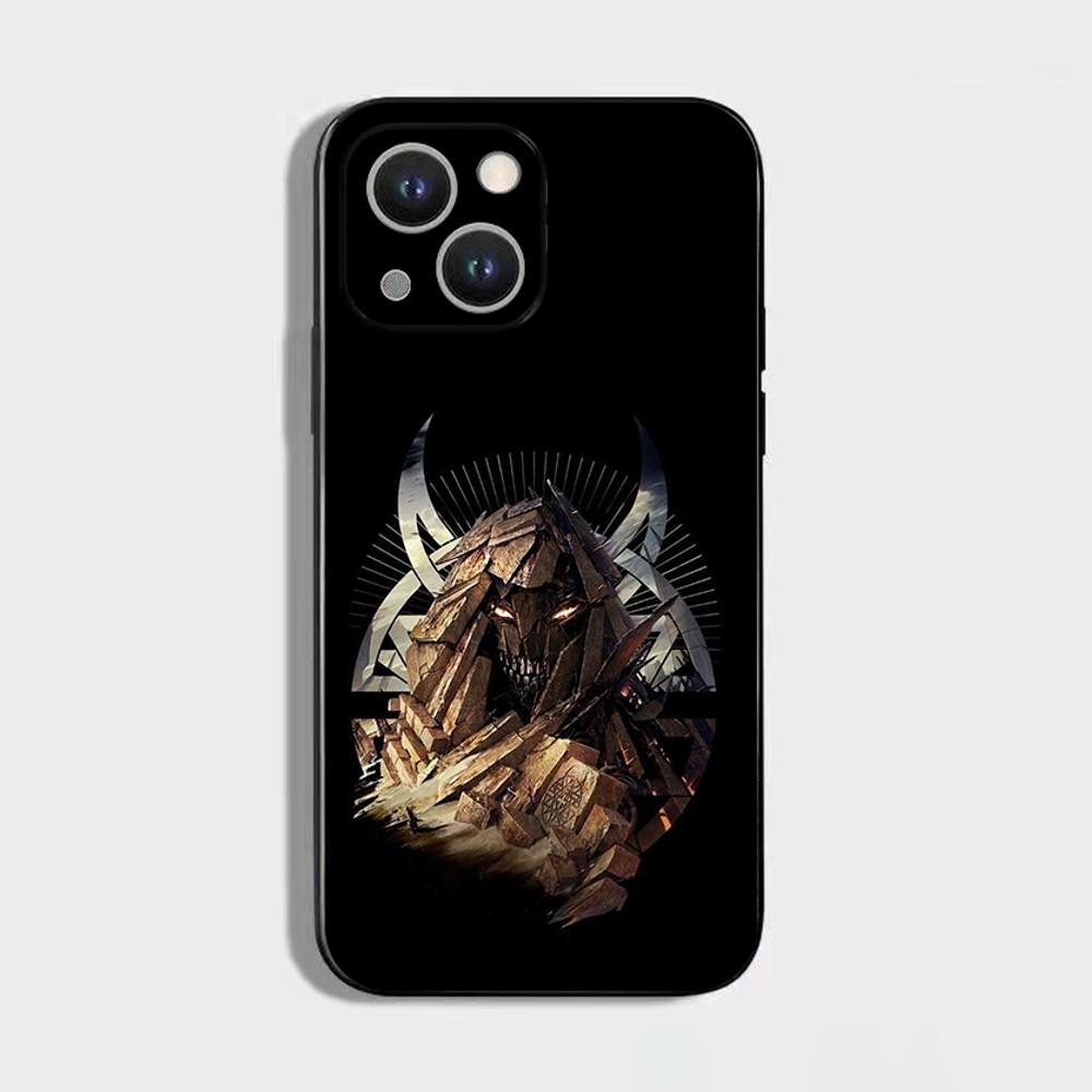 D-Disturbed Band Phone Case For iPhone 16,15,14,13,12,11 Plus,Pro Max,XS,X,XR,SE,Mini,8,7,Soft Silicone Black Cover