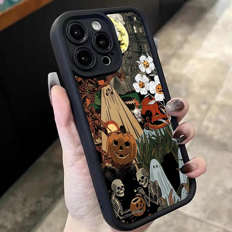 Halloween White Ghost Among Flowers Pattern Phone Case For Xiaomi 14T Pro 13 12 11 Lite 5G 14 13 13T 12T Shockproof Bumper Cover