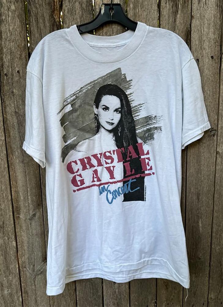 Crystal Gayle Gift For Family White T-Shirt Cotton All Size Unisex T-Shirt XXXXL