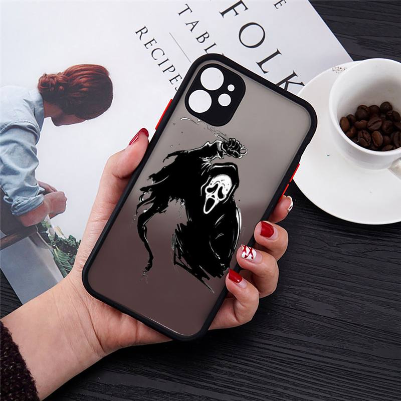 Ghostface Horror Scream Art Pattern Phone Case Matte Transparent For IPhone 11 13 14 Mini 12 Pro Max Xs Plus