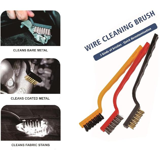 10Pcs Auto Car Detailing Brush Set,Car Interior Cleaning Kit,Including 5Pcs Car Detailing Brushes, 3Pcs Wire Brush And 2Pcs Different Soft Bristle