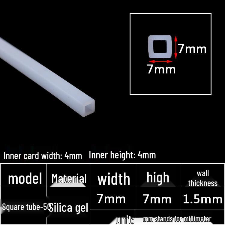 High-Temperature Resistant Silicone Square Tubing: Durable, Customizable, Aging-Resistant Rubber Sheath and Hollow Sealing Strip.