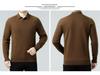 Genuine Brand Men's Luxury Wool Sweater 2025 - Thick, Warm, and Stylish Lapel Knitwear for Mid-Aged Dads.