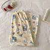 Korean Style Women's Cartoon Flannel Sleep Pants - Wearable Outdoors for Autumn and Winter 2025