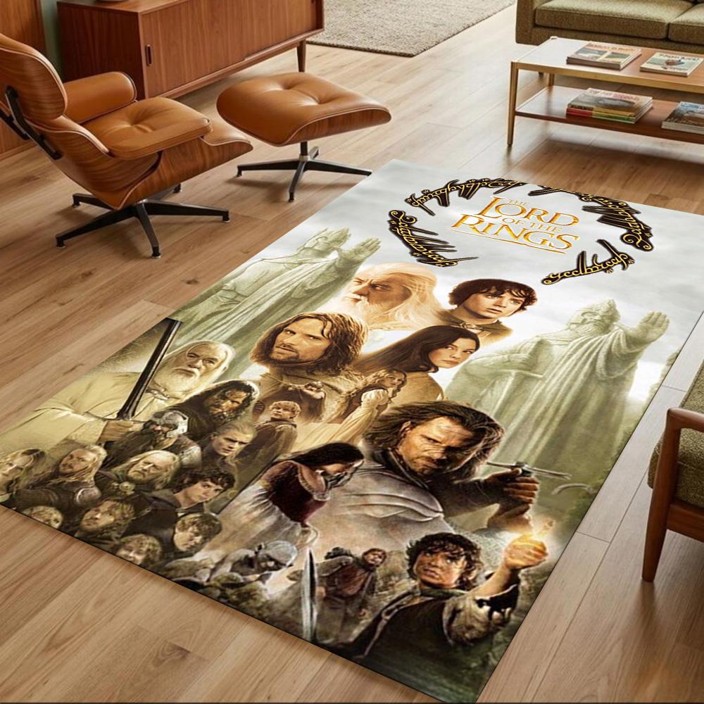 Lord Rings Floor Mat Perfect for Hallway Foyer Bedrooms Dining Room Anti-slip Rug Anime Office Decor Perfect Gift for Women/Men