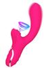 Clitoral Suction Vibrator, Wand Massager, Powerful, Soft Silicone, Waterproof, USB Rechargeable, Women's Adult Toy, Pink