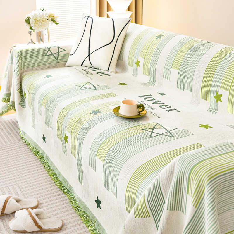 Premium Versatile Sofa Cover: Full-Size Luxury Fabric Protector, Cat Scratch-Resistant, All-Season Use.