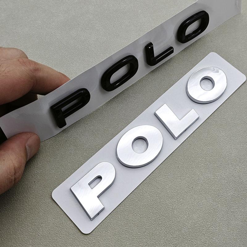 2026 Hot For Volkswagen VW 3D ABS Logo Polo Letters Badge Car Rear Trunk Emblem Sticker for Volkswagen VW Polo 4 5 6R 6C 6N 9N M