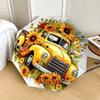 Sunflower Pickup Truck with Automatic Opening Umbrella - Portable Folding Design, 8-Bone Iron Frame Outdoor Umbrella, Ideal Gift for Fans, T