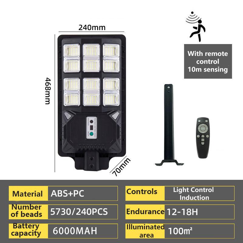 

Мощные яркие солнечные фонари с режимом вспышки, уличные садовые фонари, домашние уличные светодиодные уличные фонари с датчиком движения человека, водонепроницаемые, с грозозащитой, уличные фонари 46.8cm
