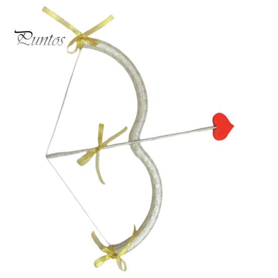 Cupidospil och pil rekvisita hjärtformad rosettdekor Alla hjärtans dag fotografi filminspelning scenkostym föreställningsrekvisita