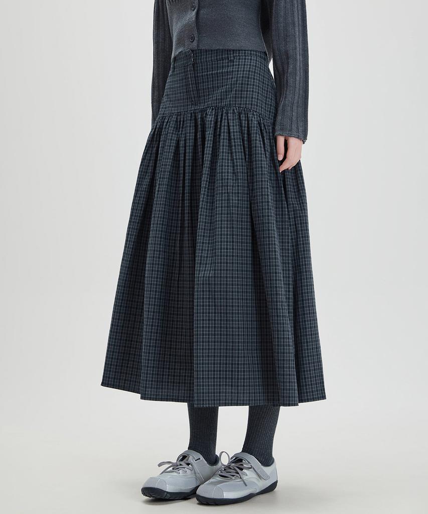 MIXXO Check Long Skirt_Miwwhg446G