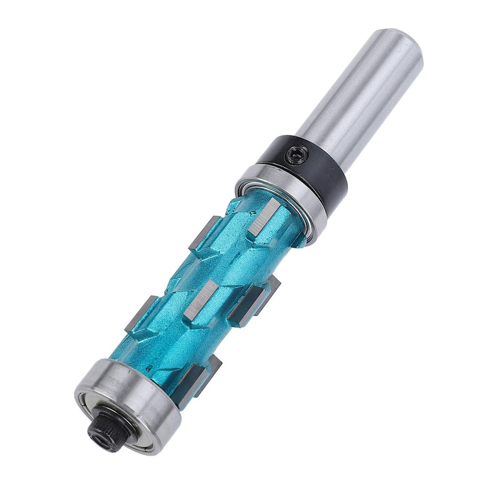Flush Trim Router Bit 1/2 Shank Spiral Carbide Double Bearing Woodworking Trimming 3/4in Dia 1‑11/16