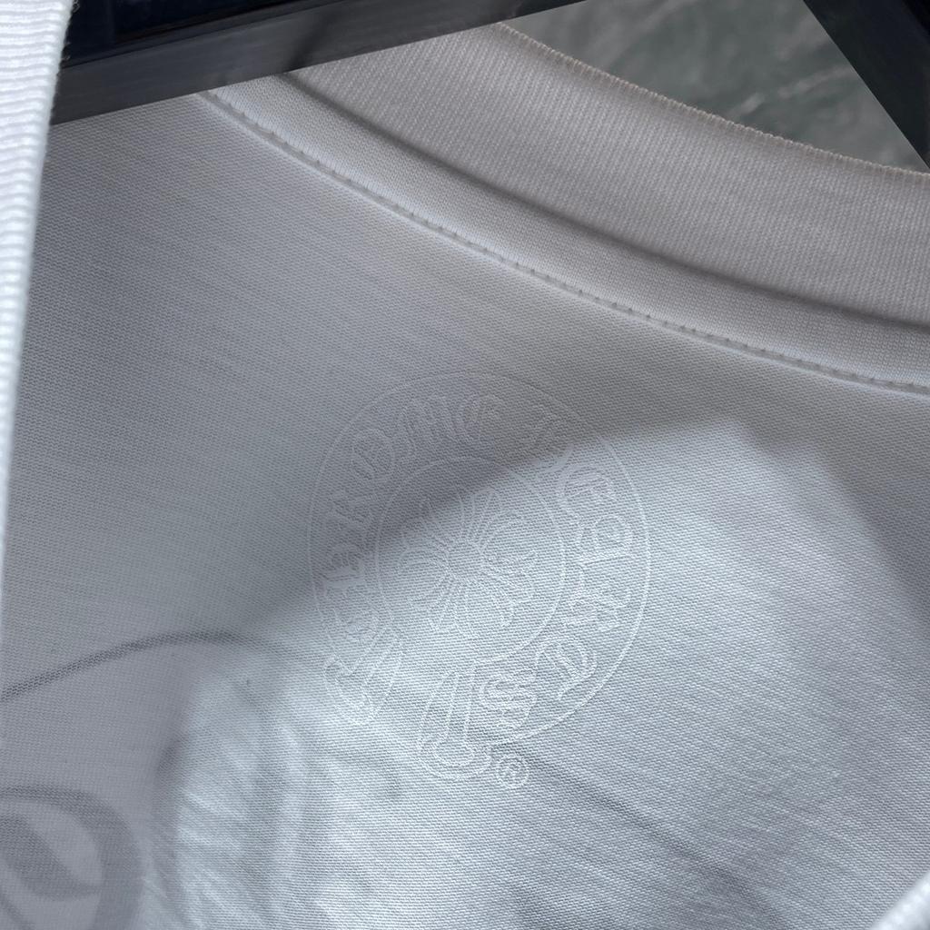 8702 CHROME HEARTS Summer New High Quality Cotton Round Neck Loose Large Size Men's and Women's T-shirt Couple T-shirt