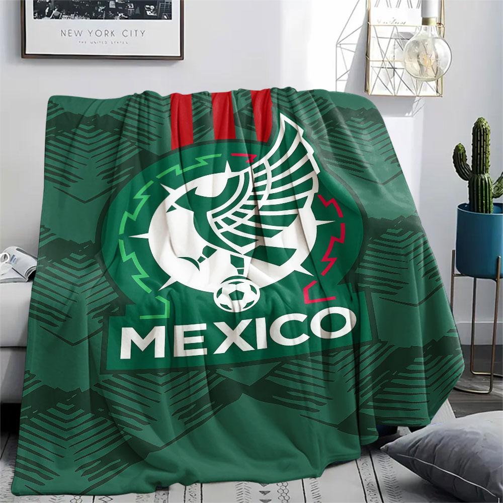 Mexico Printed Flannel Blanket, soft throw for bedroom sofa, washable, fan merchandise, great gift.