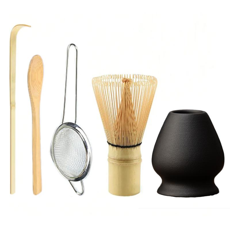 4PCS/5PCS/Set Bamboo Tea Spoon Matcha Whisk Tea Spoon And Scoop Tea Strainers Tea-making Tools