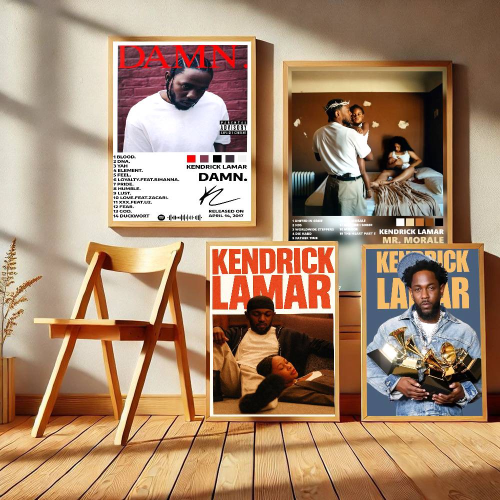 Kendrick Lamar Good Kid Maad City Hip Hop Music Album Cover Anime Posters Sticky Whitepaper Sticker DIY Room Bar Cafe Room Decor
