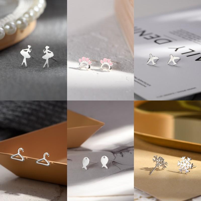 

Простая творческая кошка коготь Шпилька Серьги Женская мода Серьги Снежинка