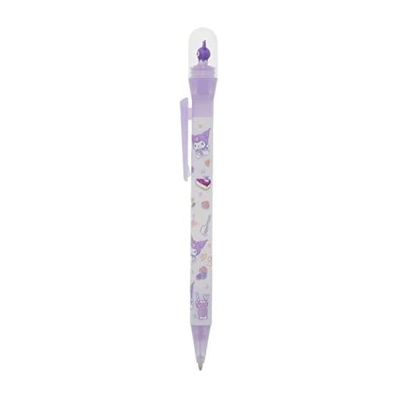 Sun-Star Stationery Sanrio "Kurukuru Dome Pen" Kuromi Mechanical Pencil - Mascot Rotates with Every Click! Cute Small Mascot Inside Dome, Easy-Grip