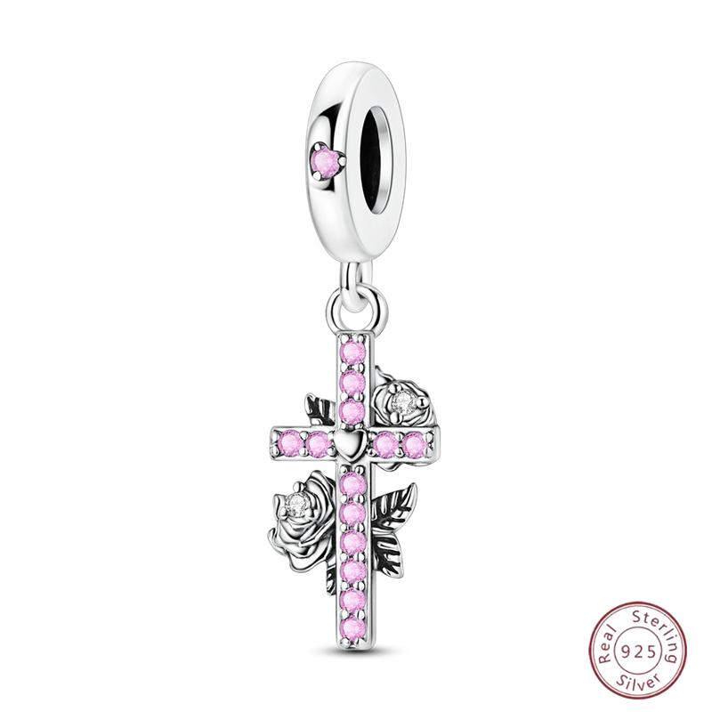 New Original Copper Beaded Bow Charm Blue Beads For Women Exquisite Diy Birthday Jewelry Gifts