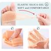 6 Pairs Silicone Forefoot Pads Gel Metatarsal Cushioning for High Heels Pain Relief for Morton’s Neuroma and Blisters Unisex Breathable Foot Care Kit