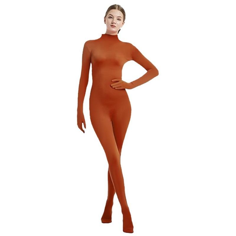 Solid Color Dance Clothes Stage New Women's Models with Hands and Feet Onesie Tights Stage