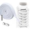 Ecarla Elastic Shoelaces, No-Tie White Sdb01B 2pcs