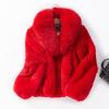 Big Fur Collar Faux Fur Jacket Women Winter Plush Coat Female Long Sleeve Fluffy Jacket Fashion Overcoat