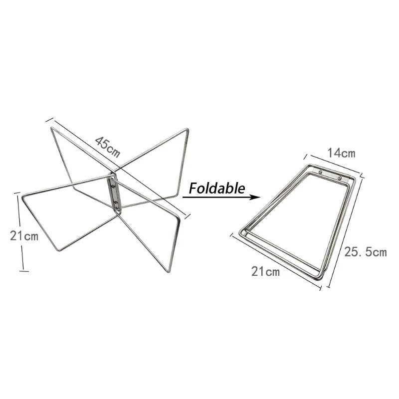 Camping Foldable Metal Stand Folding Cooler Box Stand Ice Box Stand Iron Storage Box Bracket Outdoor Storage Boxes Shelves