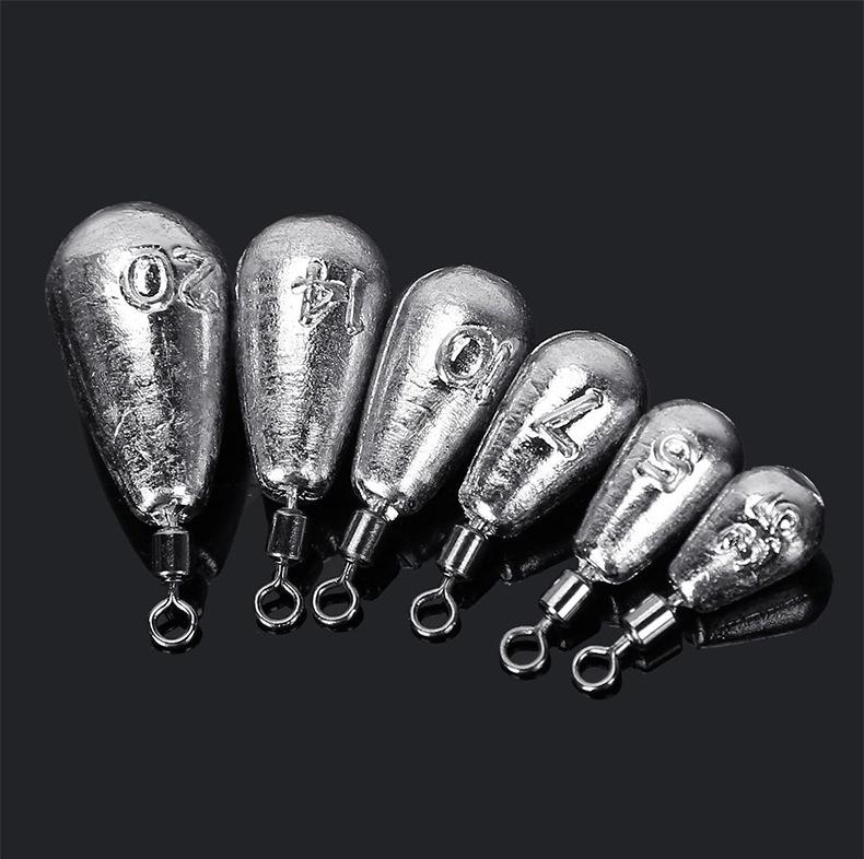 Lure-Free Rig Sinker: Cylindrical Drop Shot with Swivel, Anti-Hang Design