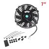 7" Universal Electric Radiator Slim Fan High Performance 12V Electric Cooling Radiator Fan With Reversible Motor Mount Kit