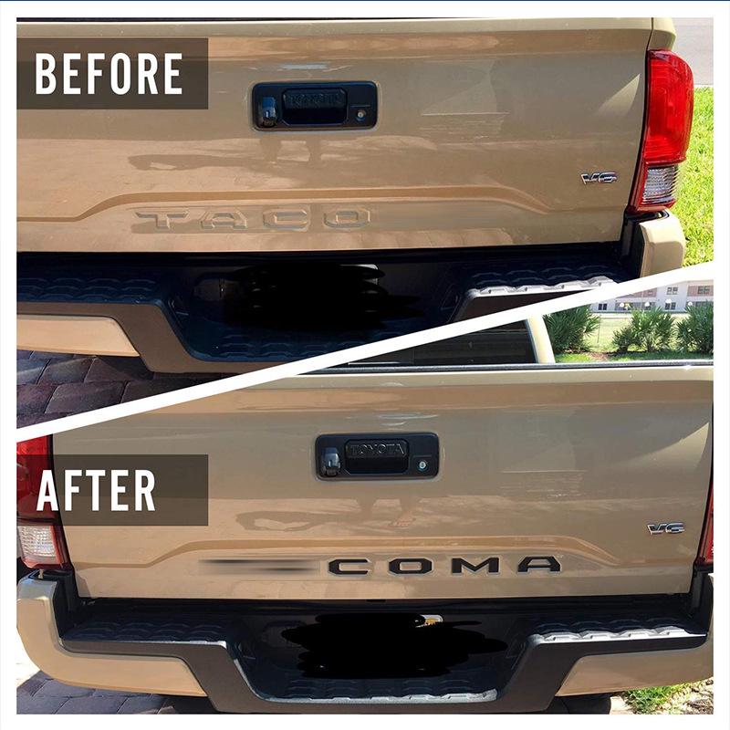 

Fits All Toyota Tacoma Tailgate Lettering Red letters set