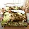 Black Leopard Duvet Cover Set Queen King Full Twin Size Print Bedding Set Wildlife Comforter Cover Microfiber Quilt Cover
