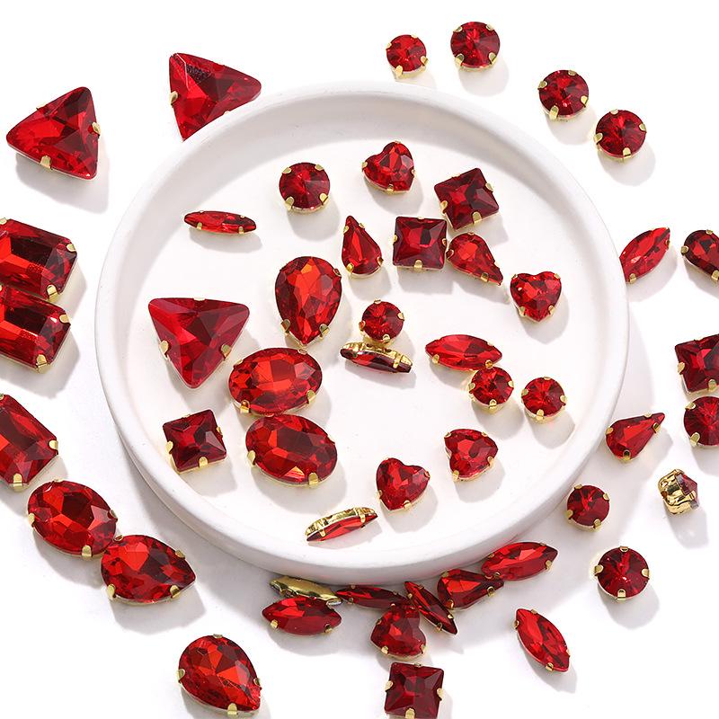 Ručně šité smíšené drápkové křišťálové skleněné kamínky pro svatební šaty a doplňky k náramkům