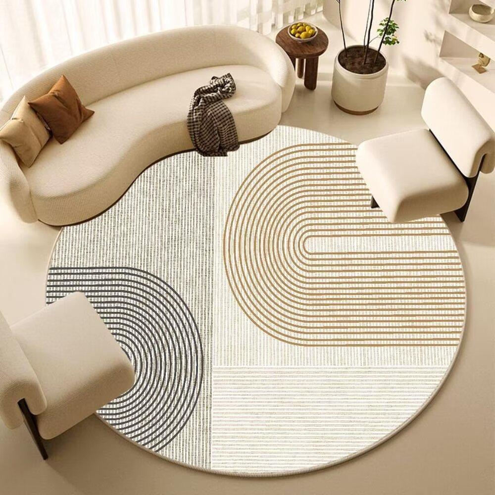 Round Carpet Bedroom Computer Chair Floor Mat Living Room Sofa Floor Mat Home Study Rocking Chair Foot Mat