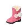 Girls' New Fleece-lined Snow Boots, Children's Cotton Shoes
