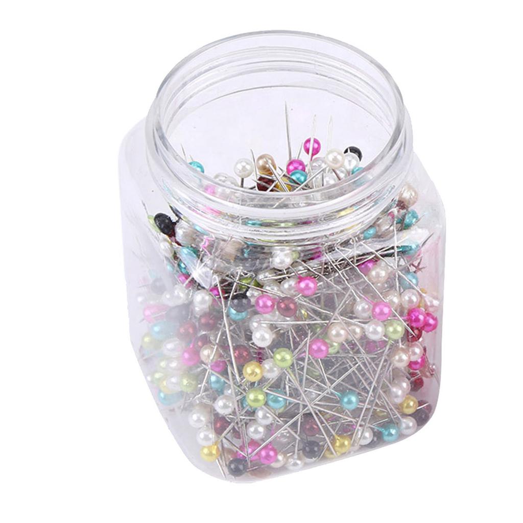 Round Heads Pearl Head Needle Removable Pin Cushion Pin Cushion Box  Sewing Supplies