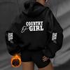Country Style Country < Unk > Cowboy Hat Back Sleeves Same Printed Hooded Sweater Loose Shoulders