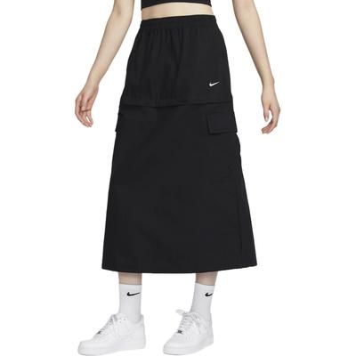 Sportswear Essential Women's Mid-Rise Woven Cargo Midi Skirt Black FV7504-010