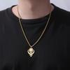 My Shape Punk Crown Lion King With Sikh Symbol Khanda Pendent Necklace Stainless Steel Animal Charm Choker Chains Jewelry Gifts